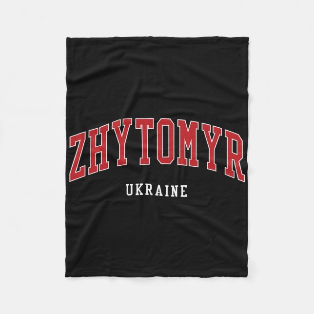 Zhytomyr Ukraine College University Style  Fleecedecke (Vorderseite)