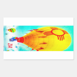 Zia-Ballon Rechteckiger Aufkleber