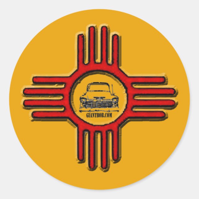 Zia Bob Round Sticker (Vorderseite)