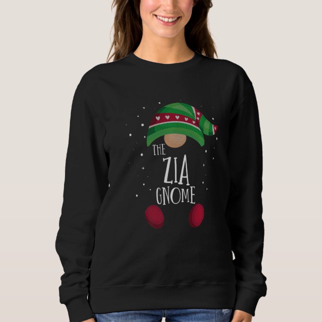 Zia Gnome Family Matching Christmas Pajamas Sweatshirt (Vorderseite)