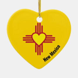 Zia Heart Add Name New Mexico Weihnachtsbaum Gesch Keramik Ornament
