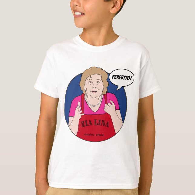 Zia Lina "Perfetto"! Kinder T-Shirt (Vorderseite)