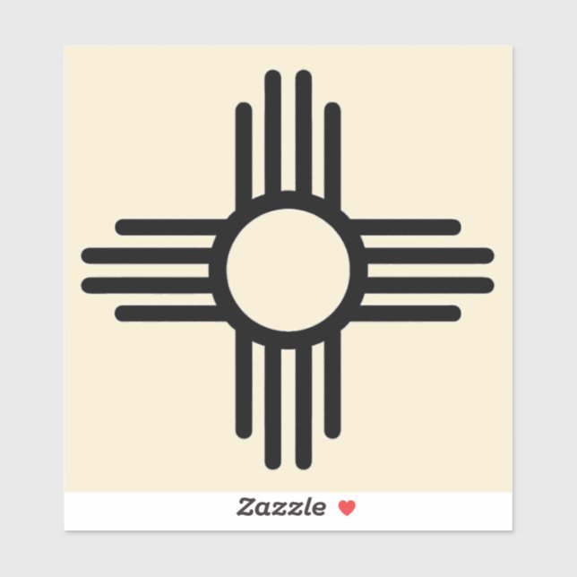 Zia Sun Black  Aufkleber (Blatt)