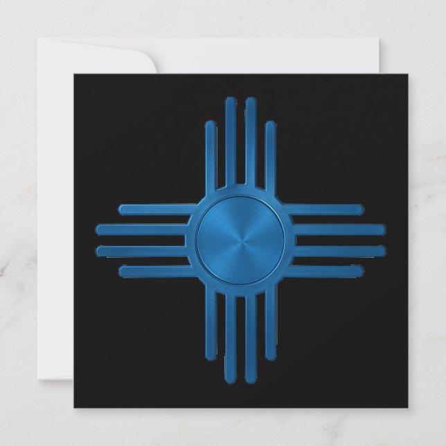 Zia Sun Blue  Einladung (Vorderseite)