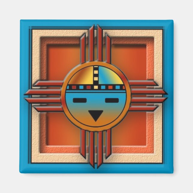 Zia Sun Face Magnet (Vorne)