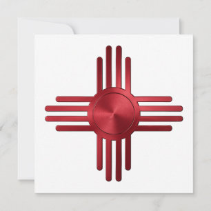 Zia Sun Red Einladung