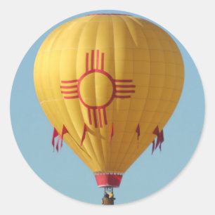 Zia Sun Symbol Hot Air Ballon Sticker