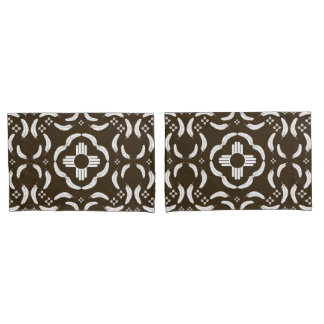 Zia Symbol und Feather Design Southwestern Kissenbezug