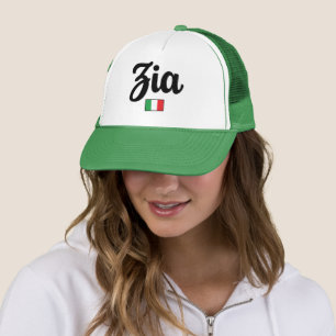 Zia (Tante) Italienische Flagge Truckerkappe