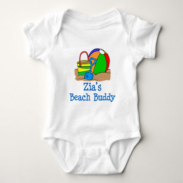 Zias Strand-Freund-niedlicher Entwurf Baby Strampler (Vorderseite)