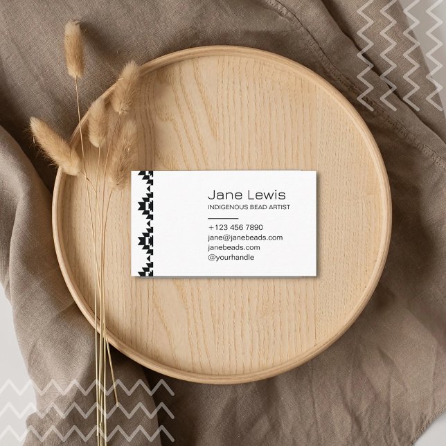Zic Zac Design Illustration Native Indigenous Art Visitenkarte (Von Creator hochgeladen)
