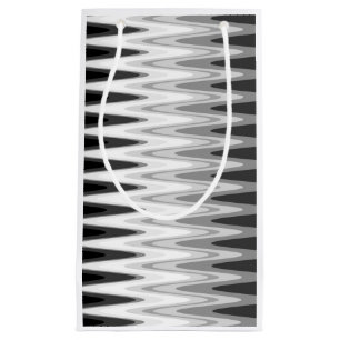 Zick-Zack-Schwarz-Weiß-Grau-Muster Kleine Geschenktüte