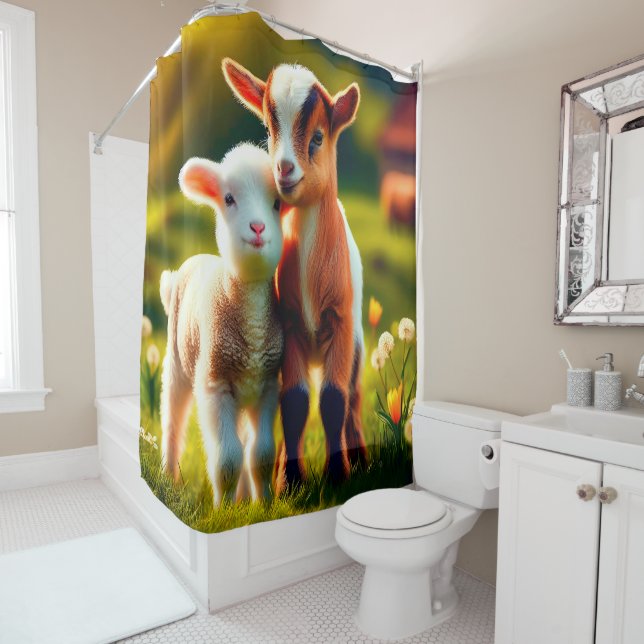 Zicklein Duschvorhang (Beispiel)