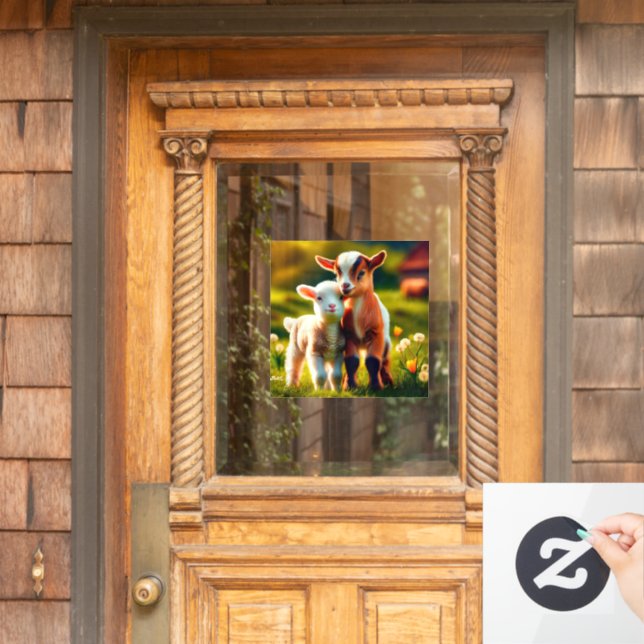  Zicklein Fensteraufkleber (Haustür)