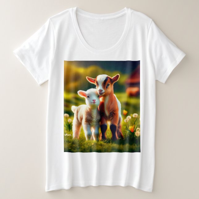 Zicklein Große Größe T-Shirt (Design vorne)