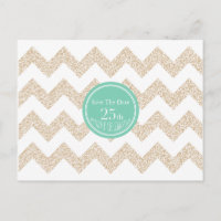 Zickzack 25. Geburtstag Save the Date Farbe auswäh