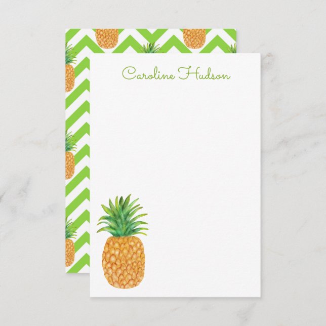 Zickzack Ananas Dankeskarte (Vorne/Hinten)