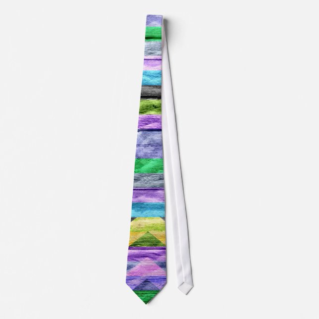 Zickzack Anstrich Chic Trendy Krawatte (Vorderseite)