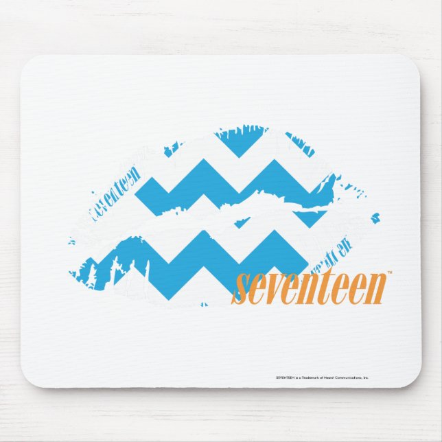 Zickzack-Aqua Mousepad (Vorne)