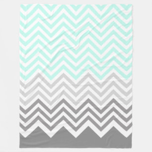 Zickzack aquamarine graue Decke