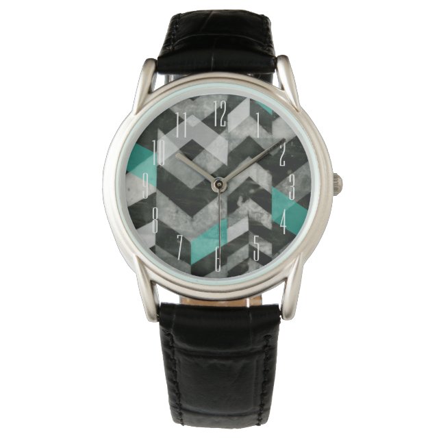 Zickzack Ausschluss II Armbanduhr (Vorderseite)
