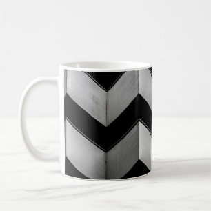 ZICKZACK BLACK UND WEISS-PAPIER KAFFEETASSE