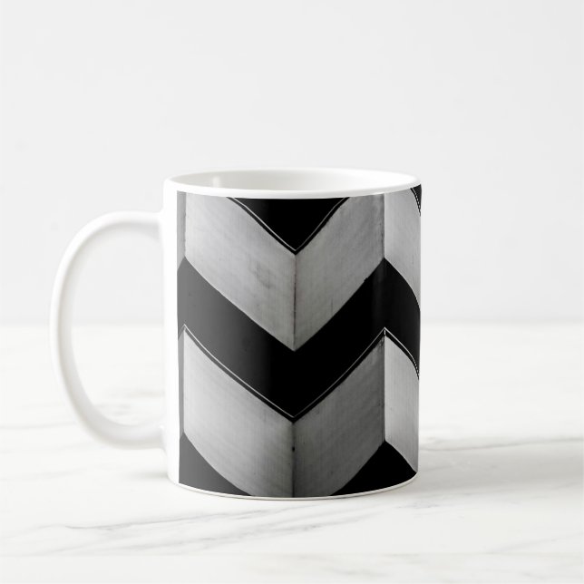 ZICKZACK BLACK UND WEISS-PAPIER KAFFEETASSE (Links)