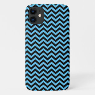 Zickzack blaues und schwarzes Muster Case-Mate iPhone Hülle