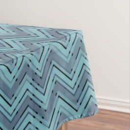 Zickzack Blautöne Tischdecke