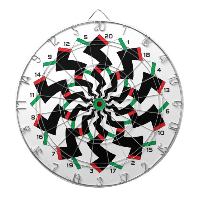 Zickzack-Dartscheibe  Dartscheibe (vorne)