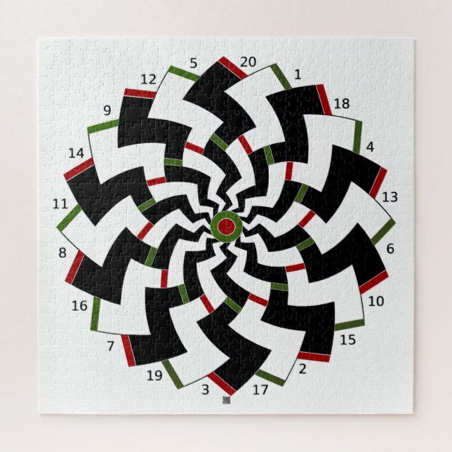 Zickzack-Design für Dartboard (Vertikal)