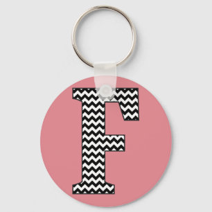 Zickzack F-Monogramm-Basic-Schlüsselanhänger Schwa Schlüsselanhänger