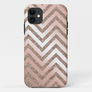 Zickzack Fall des RosengoldGlitters Case-Mate iPhone Hülle