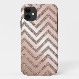 Zickzack Fall des RosengoldGlitters Case-Mate iPhone Hülle