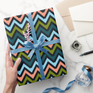 Zickzack Farben Geschenkpapier