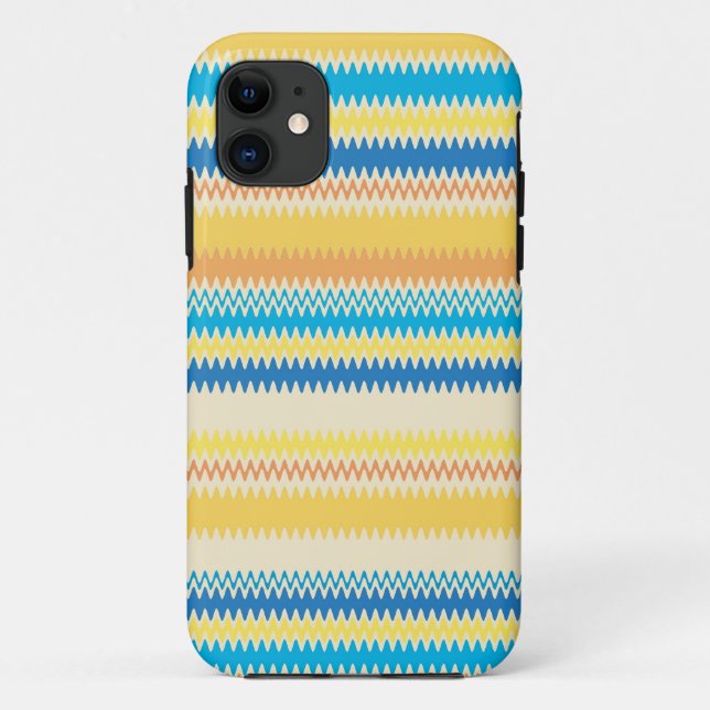 Zickzack Farbenfrohe Zigzag Streifenmuster Case-Mate iPhone Hülle (Rückseite)