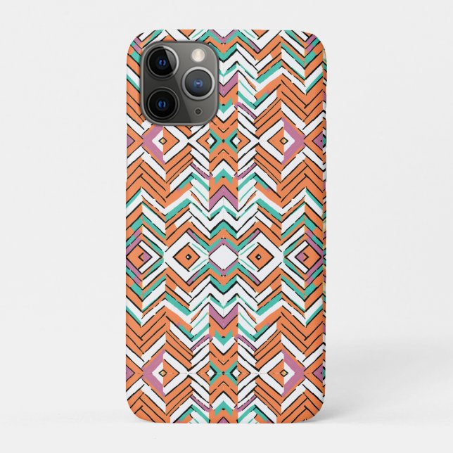 Zickzack Farbherringbone-Muster Case-Mate iPhone Hülle (Rückseite)