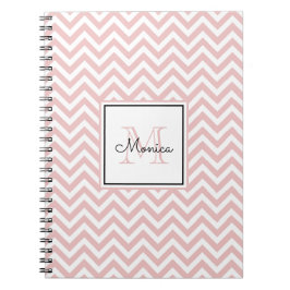Zickzack Farbmuster mit Monogramm Notizblock