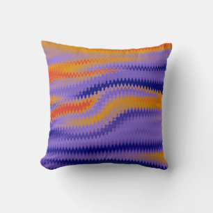 Zickzack FarbWaves Paint Art Design Abstrakt Kissen