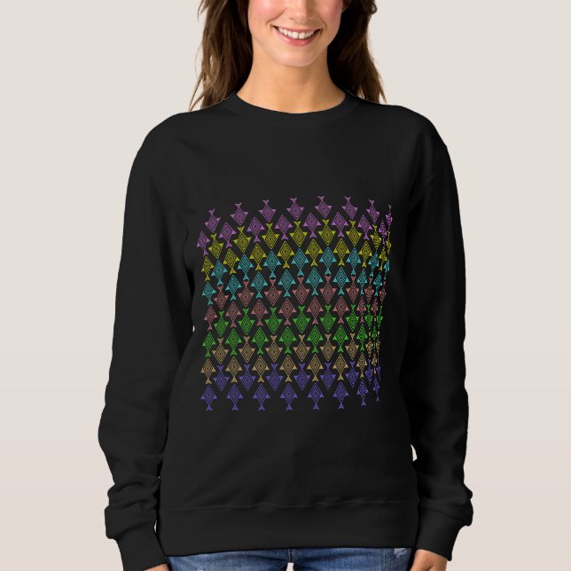 Zickzack Fische Sweatshirt (Vorderseite)