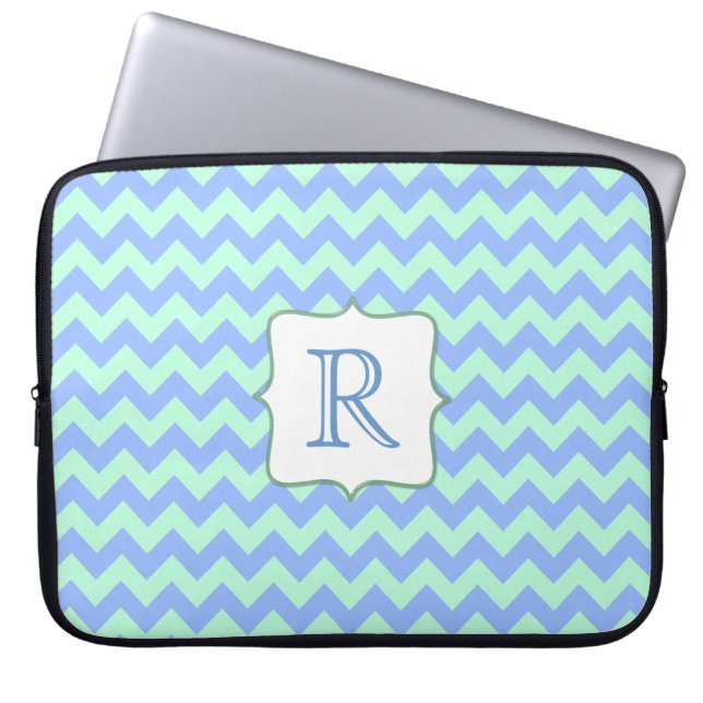 Zickzack Gehäuse für Monogramm Laptopschutzhülle (Vorderseite)