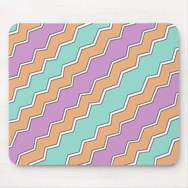 Zickzack-Geometrisches Muster Mousepad (Vorne)