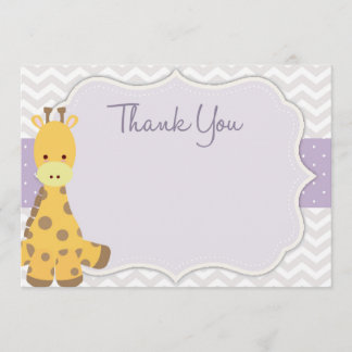 Zickzack Giraffe Babydusche Danke Karte