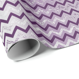 Zickzack Glam Lux Metallic Lila Amethyst Plum Geschenkpapier