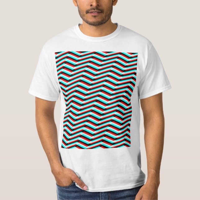 Zickzack Glitch T - Shirt (Vorderseite)