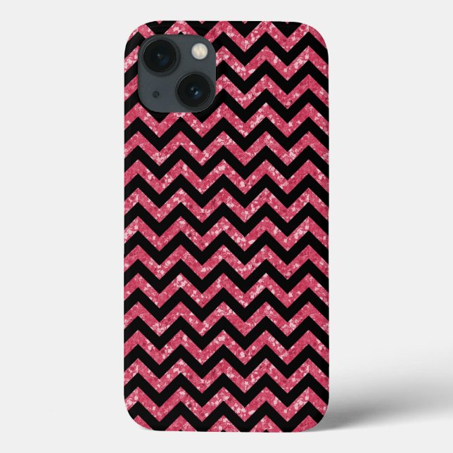 Zickzack Glitzer Look iPad BT Fall Case-Mate iPhone Hülle (Rückseite)