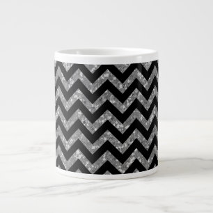 Zickzack Glitzer Look Jumbo Tasse