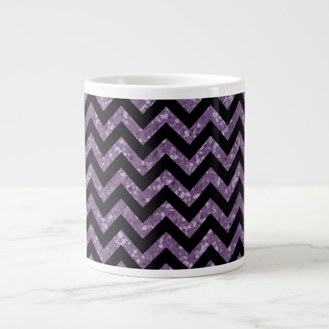 Zickzack Glitzer Look Jumbo Tasse (Vorderseite)