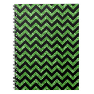 Zickzack Glitzer Look Notebook Notizblock