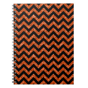 Zickzack Glitzer Look Notebook Notizblock